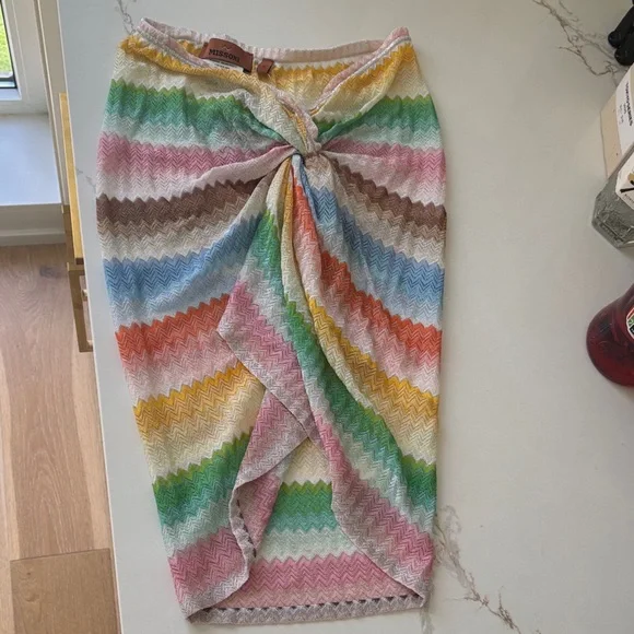 NWT Missoni Multicolor Zigzag Knit Mini Skirt - Picture 5 of 7